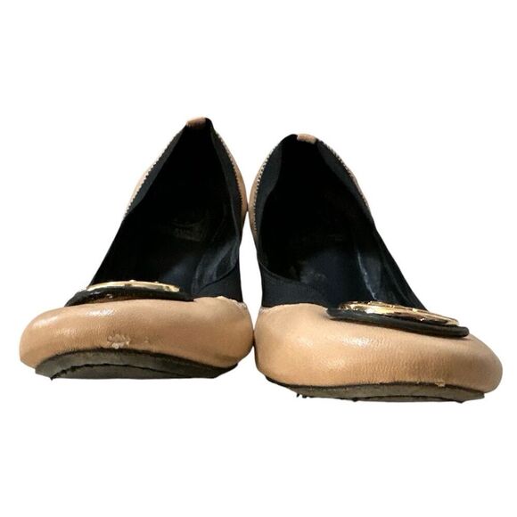 Tory Burch Carolines Tan leather and Black Accents 9.5 - Picture 4 of 8